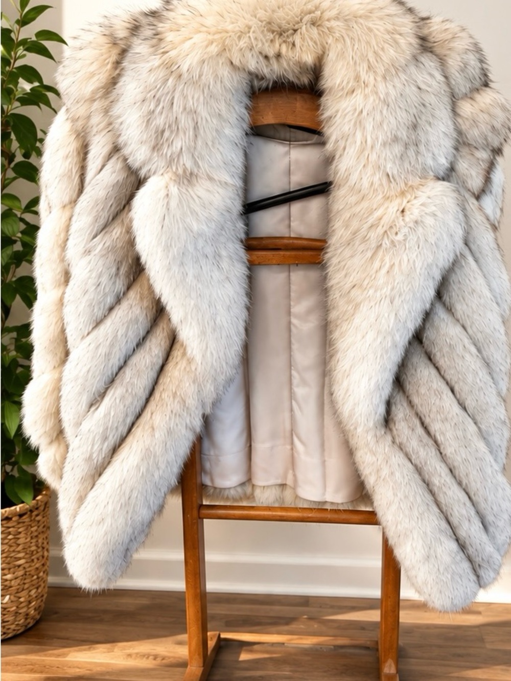 VINTAGE SAGA FOX SUPERB QUALITY RANCHED FOX FUR JACKET COAT